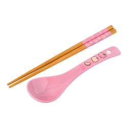 Set de tazón con palillos/cuchara de Hello Kitty