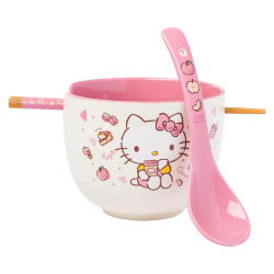 Set de tazón con palillos/cuchara de Hello Kitty